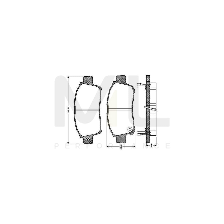 Bosch 0986Tb2791 Brake Pad Set For Toyota Yaris I Hatchback (P1) Excl. Wear Warning Contact, With Accessories  | ML Performance Car Parts