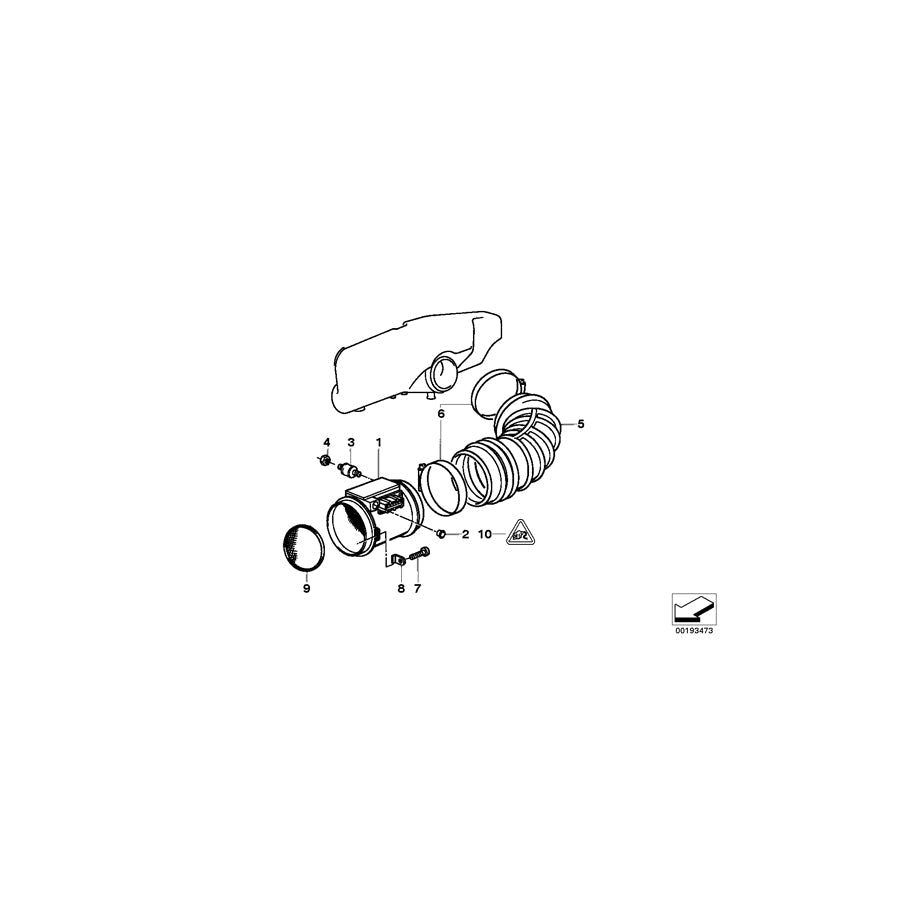 Genuine BMW 13621315541 E34 Mass Air Flow Sensor (Inc. M5 & M5 3.8) | ML Performance US Car Parts