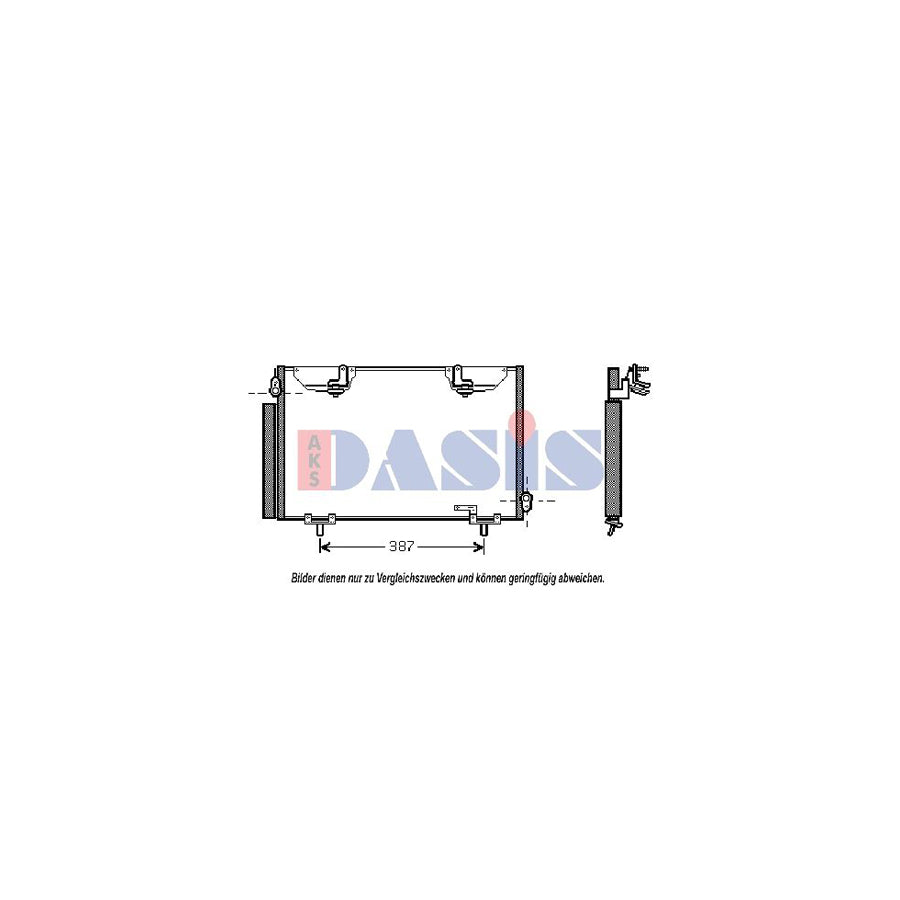 AKS Dasis 212036N Air Conditioning Condenser for Toyota Avensis