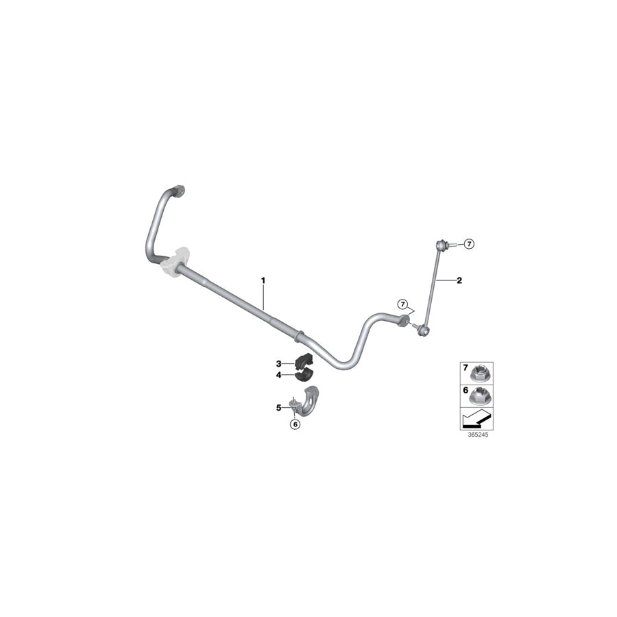 Genuine BMW 31358011850 F82 F83 Stabilizer, Front (Inc. M3 & M4) | ML Performance US Car Parts