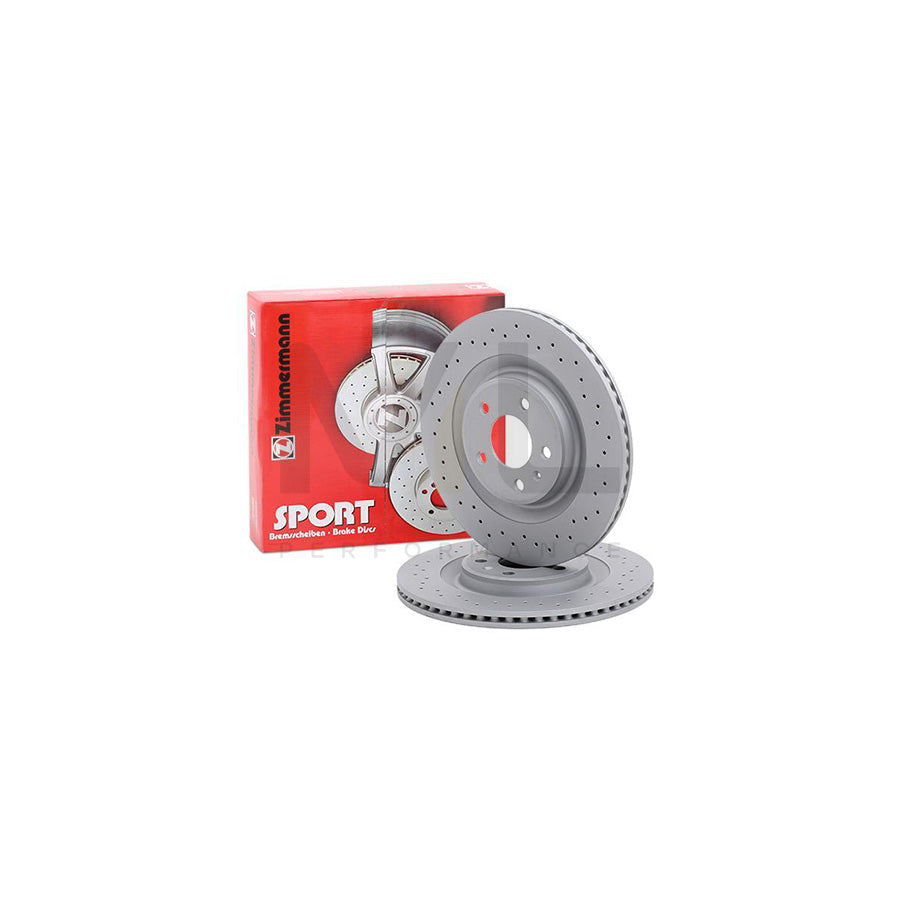 ZIMMERMANN SPORT COAT Z 100.3358.52 Brake Disc Internally Vented, Perforated, Coated, High-carbon  - 1 piece
