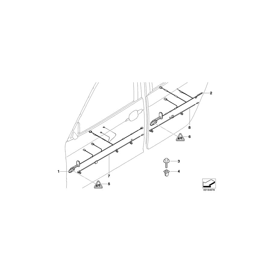 Genuine BMW 61123427749 E83 E83 Wiring Co-Drivers Side (Inc. X3 3.0i, X3 2.0i & X3 3.0d) | ML Performance US Car Parts