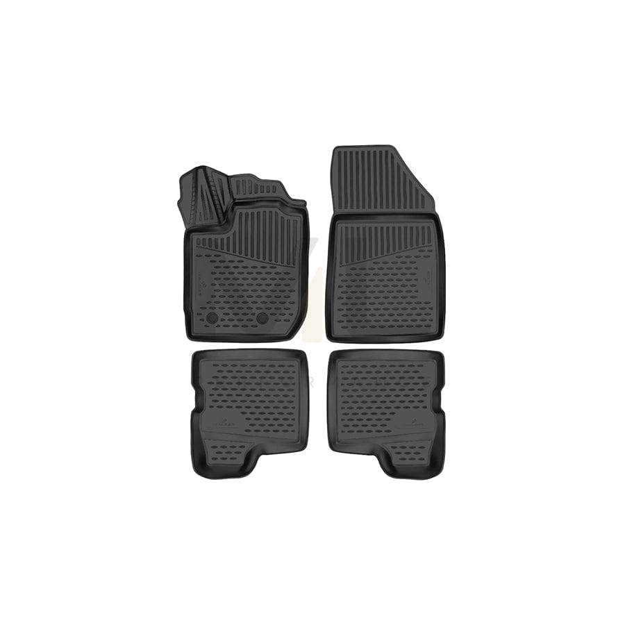 WALSER Tailored, XTR 75243 Floor mat set Elastomer, Front and Rear, Black
