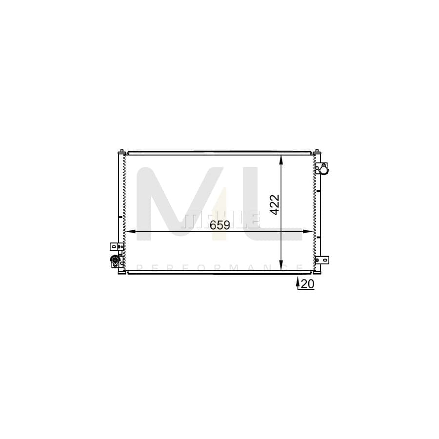 MAHLE ORIGINAL AC 338 001S Air conditioning condenser for JAGUAR S-Type (X200) without dryer | ML Performance Car Parts