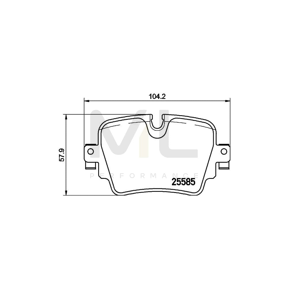Hella 8DB 355 021-161 Brake Pad Set Prepared For Wear Indicator
