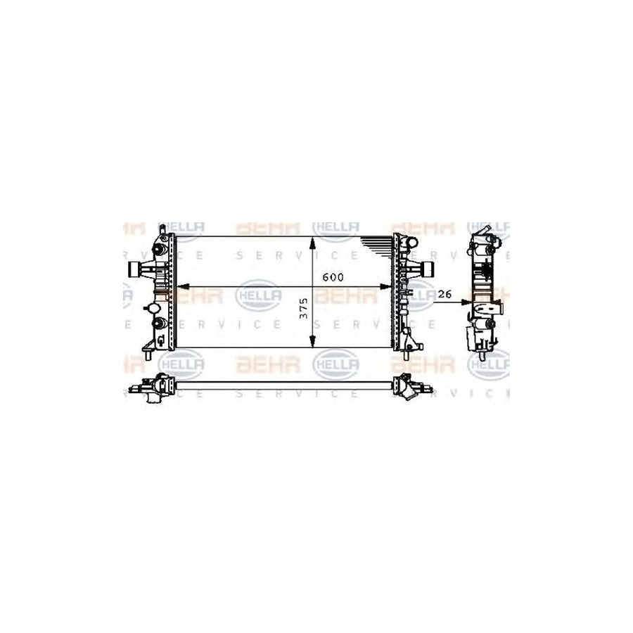 Hella 8MK 376 710-324 Engine Radiator