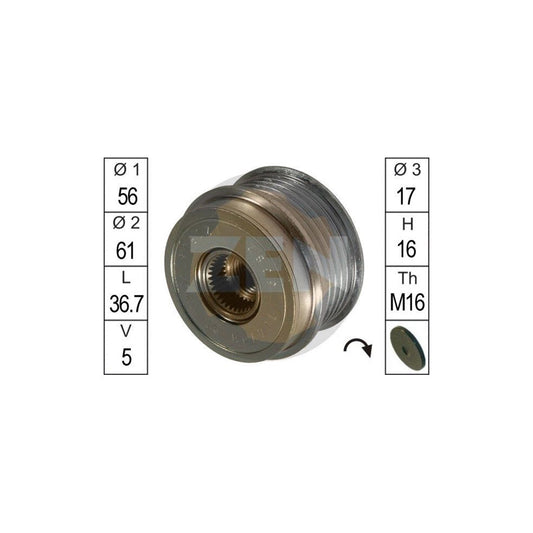 Era ZN5382 Alternator Freewheel Clutch