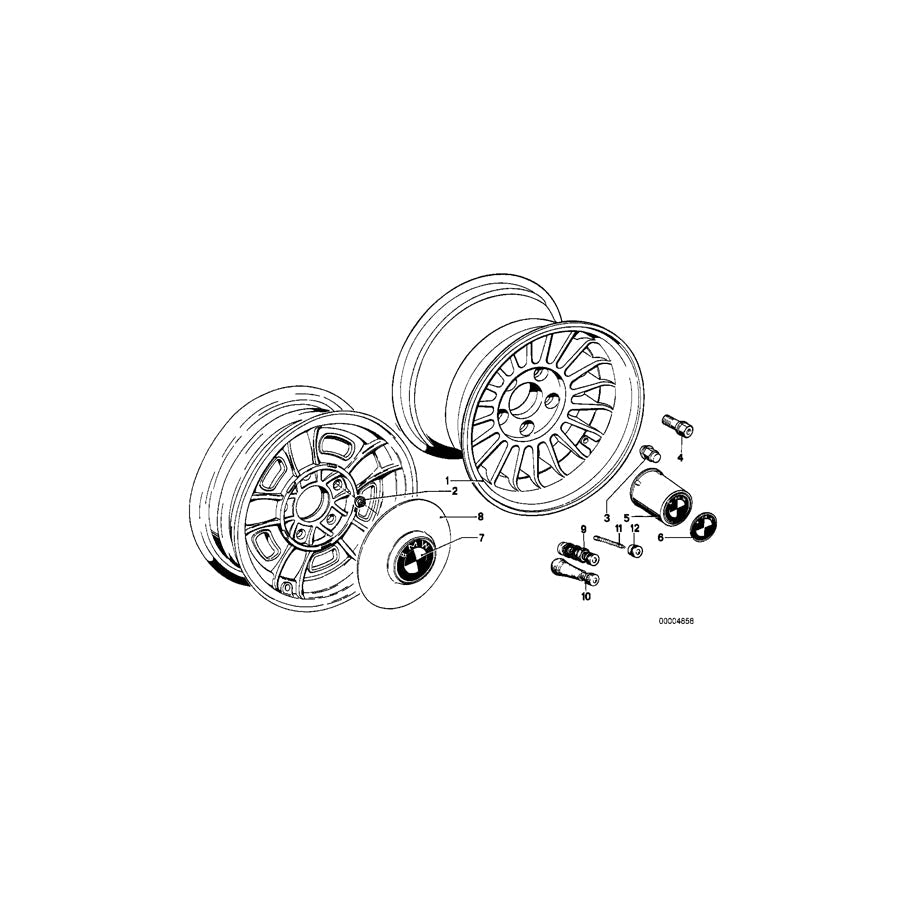 Genuine BMW 36131181106 E24 E23 E28 Plaque With Adhesive Film D=57mm (Inc. 728iS) | ML Performance UK Car Parts
