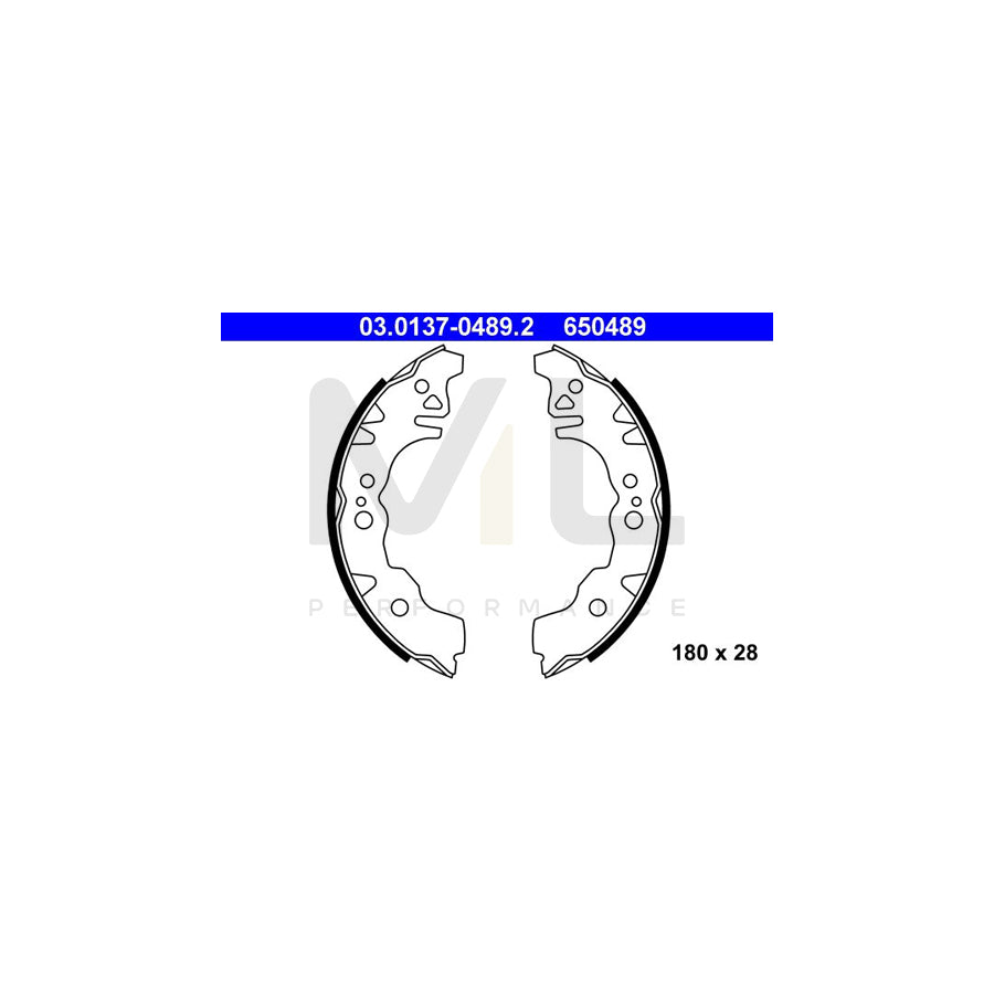 ATE 03.0137-0489.2 Brake Shoe Set without lever