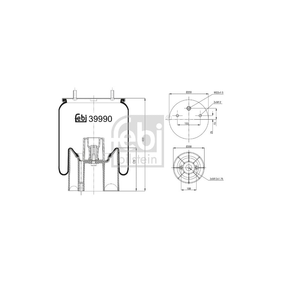 Febi Bilstein 39990 Boot, Air Suspension
