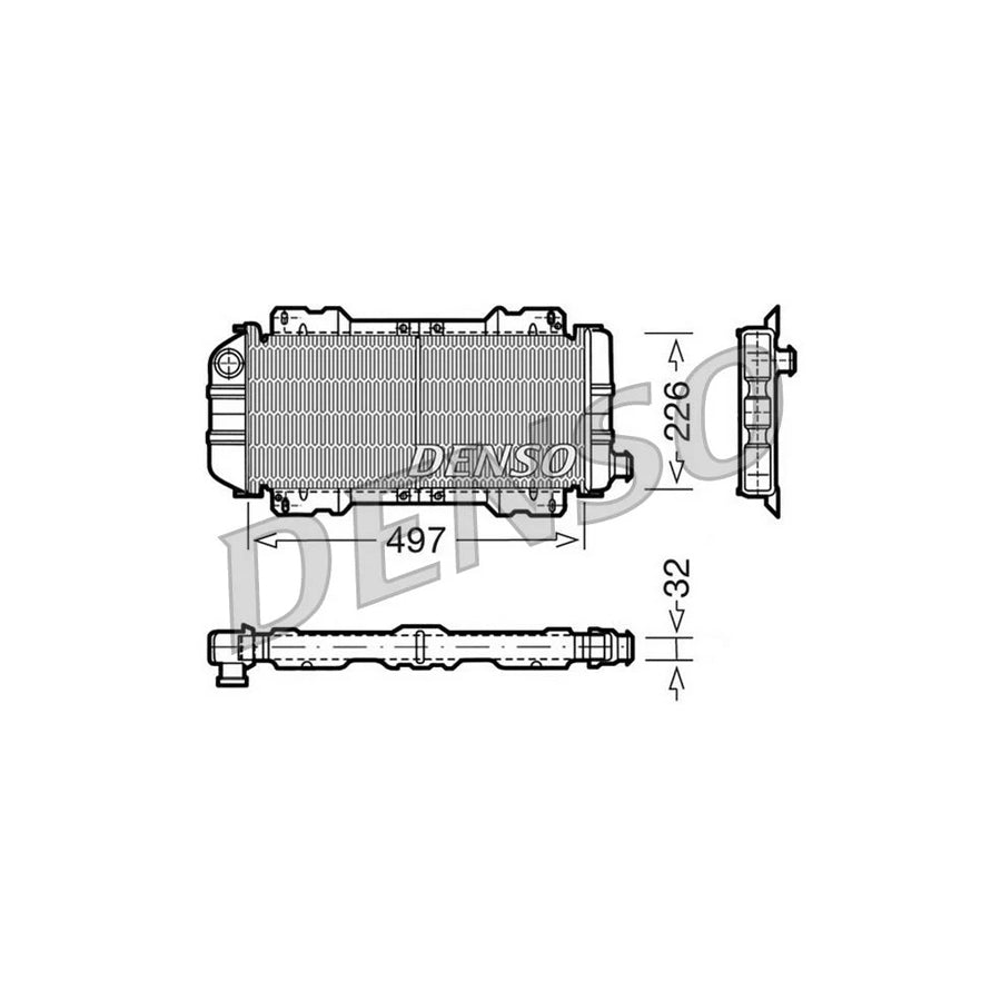 DENSO DRM10017 Engine Radiator for Ford Escort