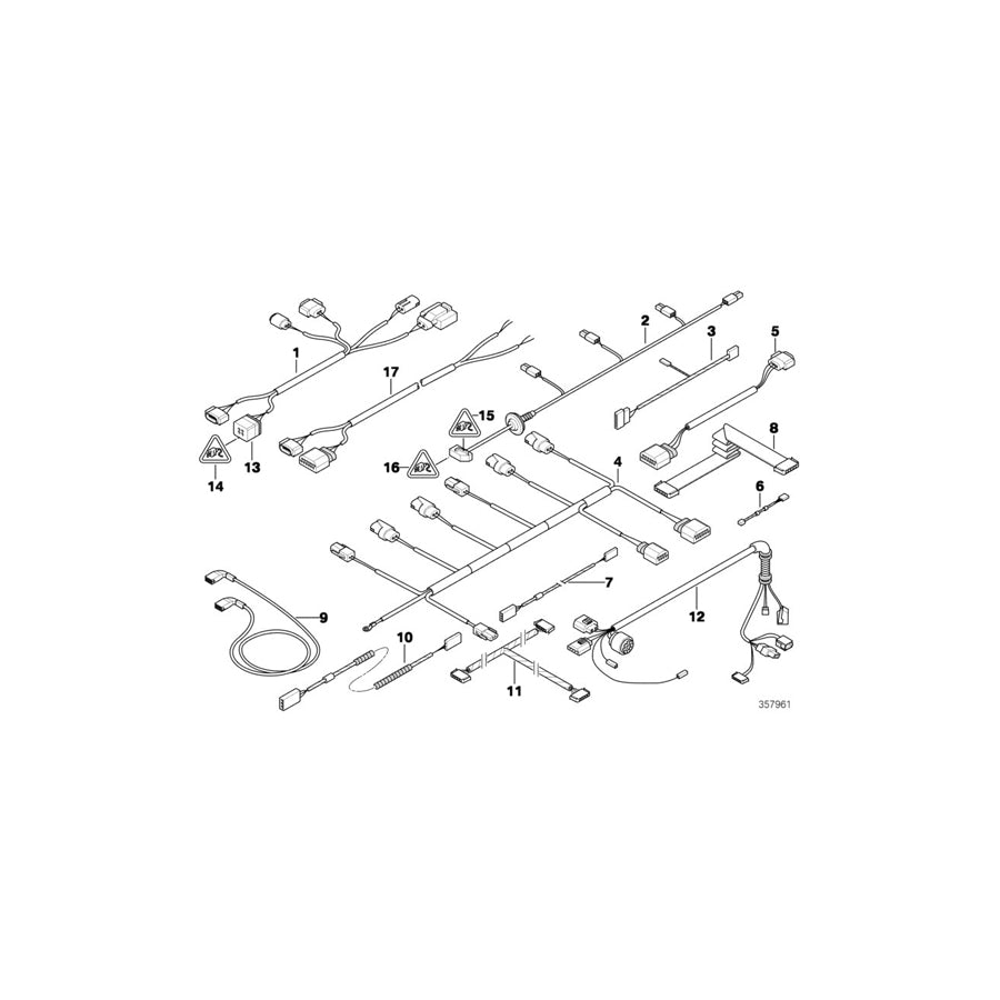 Genuine BMW 61126928376 E60 E63 E61 Wiring Set, Ars, Valve Block (Inc. 645Ci, 530i & 545i) | ML Performance US Car Parts