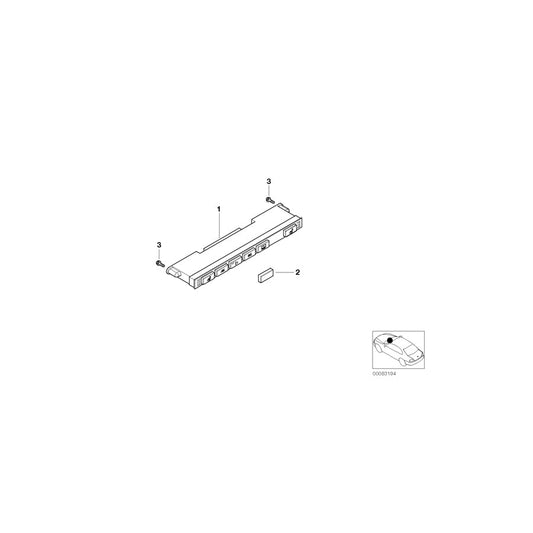 Genuine BMW 61316925521 E46 Switch Unit, Center Console (Inc. M3) | ML Performance US