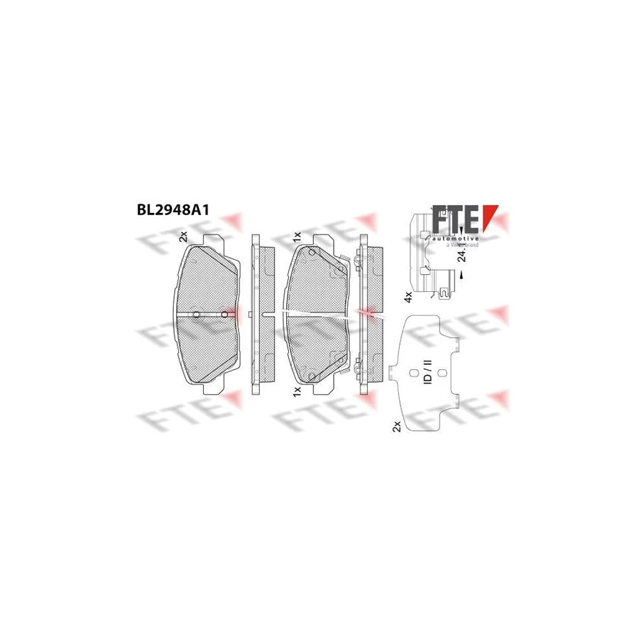 FTE Bl2948A1 Brake Pad Set for KIA Picanto III (Ja)
