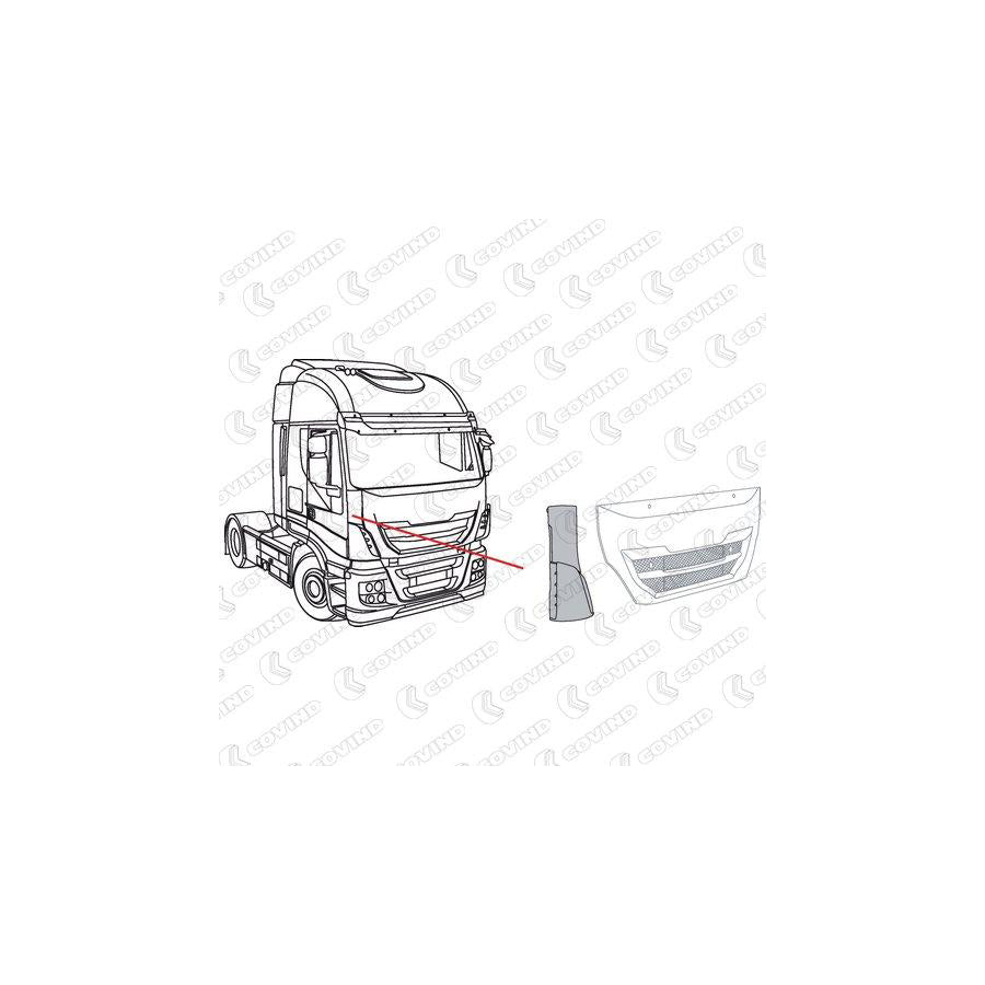 Covind 580/160 Air Deflector, Driver Cab