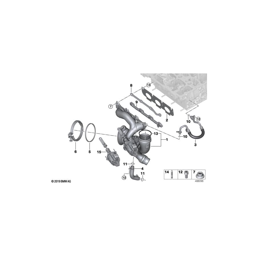 Genuine BMW 11627625167 Gasket For Exhaust Manifold (Inc. 225xe & i8) | ML Performance UK Car Parts