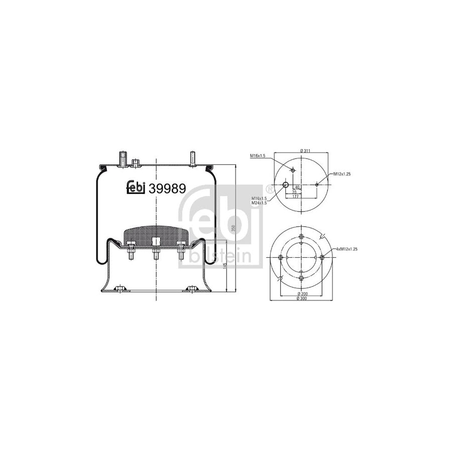 Febi Bilstein 39989 Boot, Air Suspension
