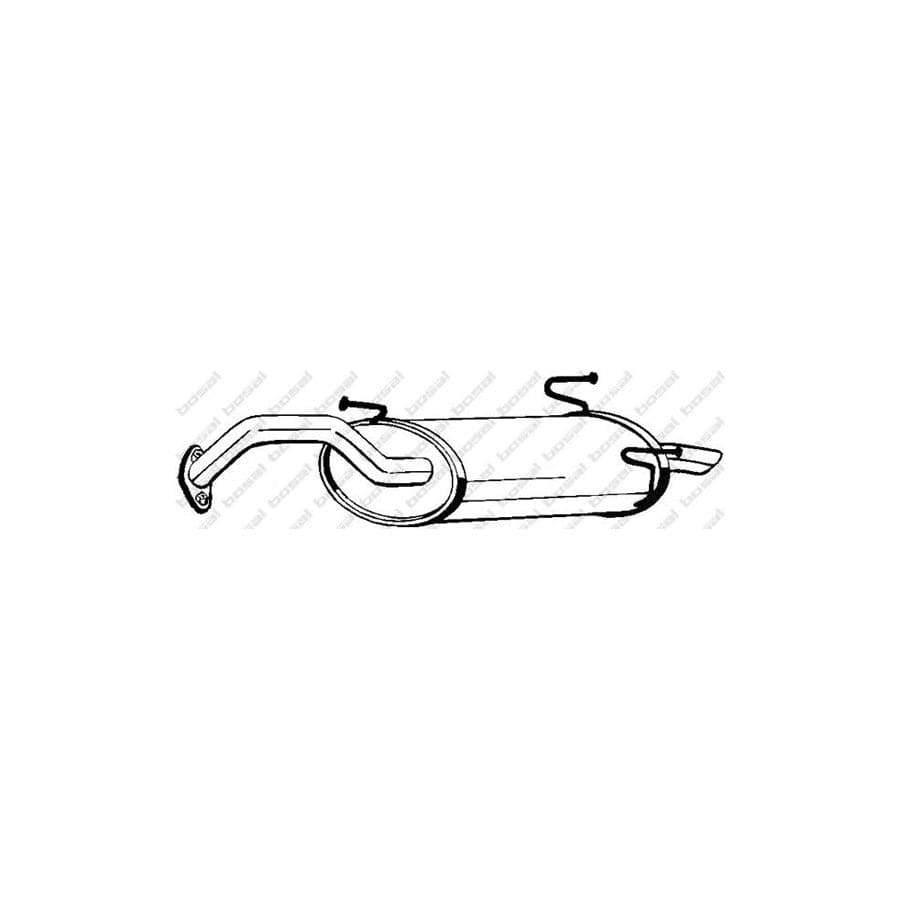 Bosal 228-611 Rear Silencer for Toyota Corolla V Fx Compact (E80)