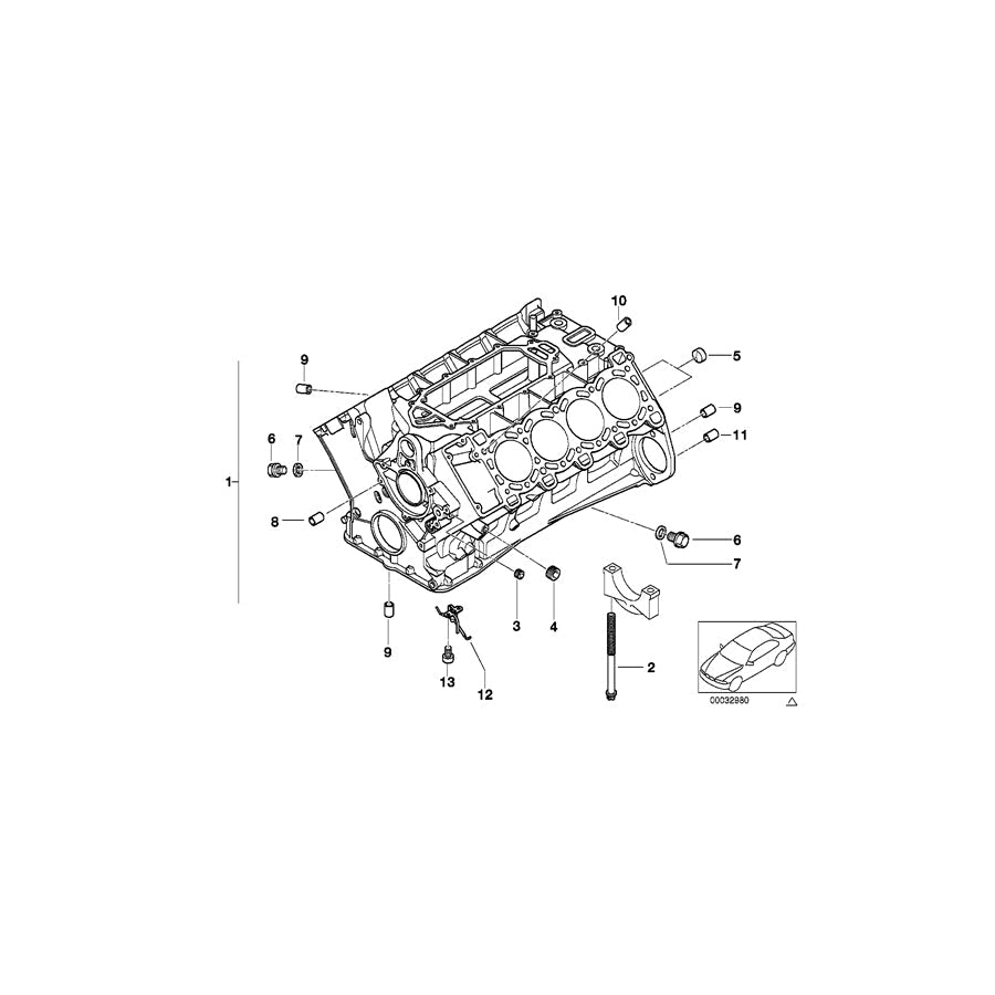 Genuine BMW 11117790421 E65 Engine Block With Piston (Inc. 740d) | ML Performance US Car Parts