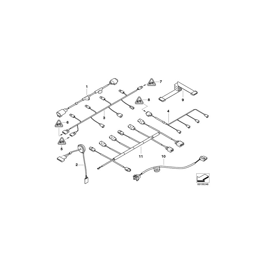 Genuine BMW 61126907314 E65 E66 Wiring Set, Ars, Valve Block (Inc. 760Li, 730Ld & 750i) | ML Performance US Car Parts