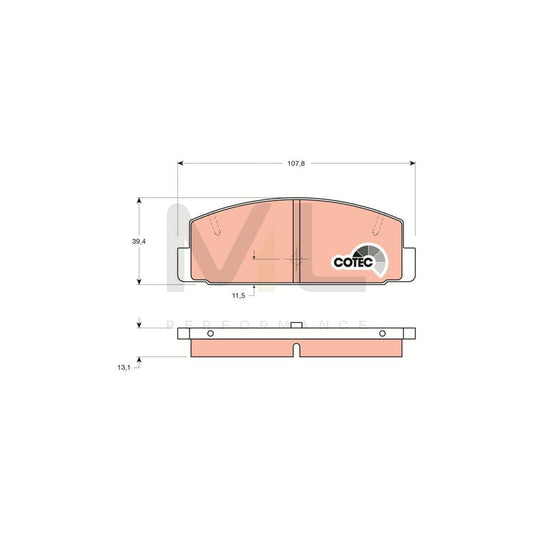 TRW Cotec Gdb3088 Brake Pad Set Not Prepared For Wear Indicator | ML Performance Car Parts