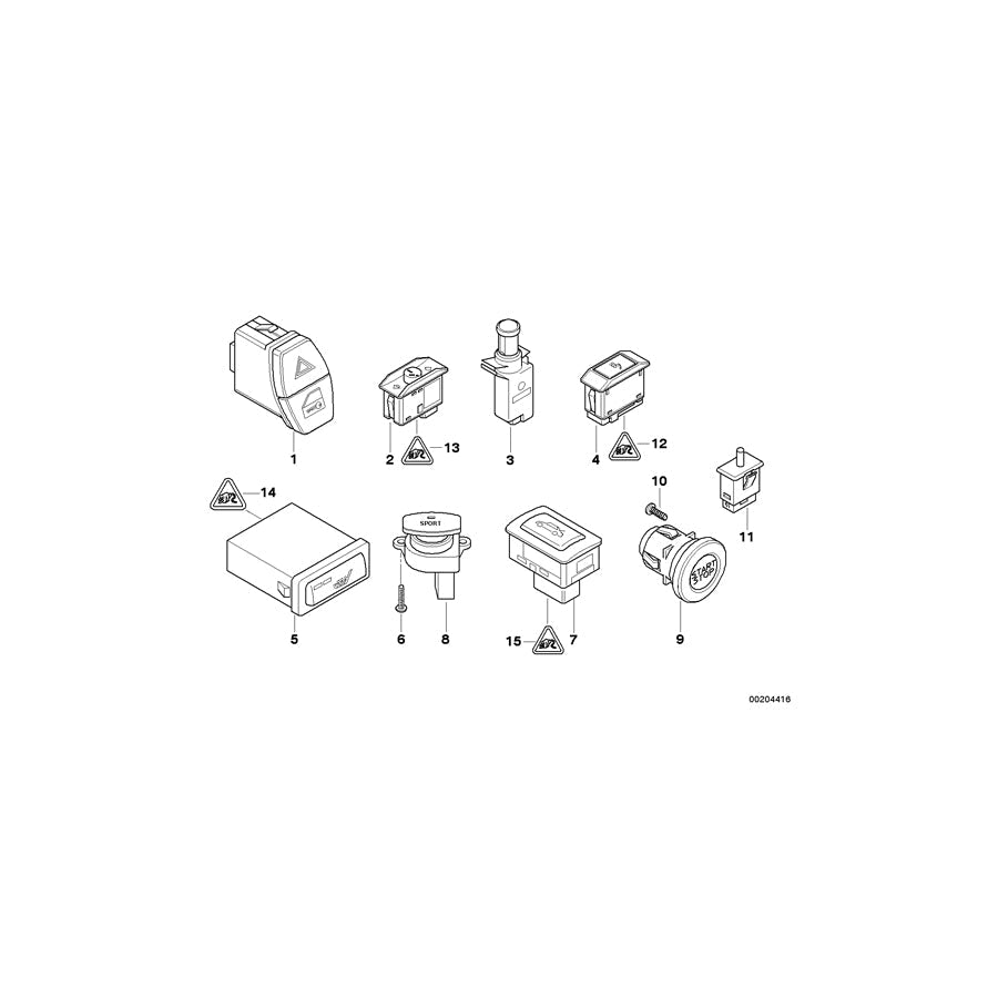 Genuine BMW 61316919507 E61 E63 E60 Switch Fdc (Inc. 535d, 520d & 520i) | ML Performance US