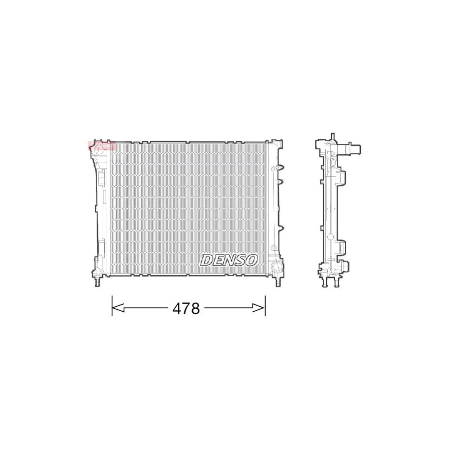 DENSO DRM09043 Engine Radiator for Fiat Panda III Hatchback (312, 319)