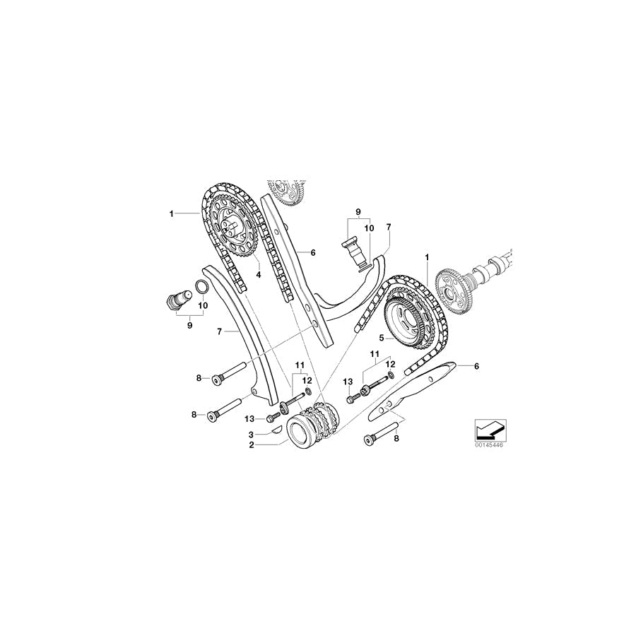 Genuine BMW 11317791723 E65 Chain Tensioner (Inc. 745d) | ML Performance UK Car Parts