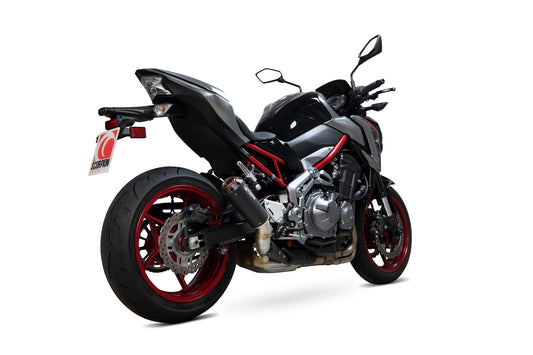 Scorpion PKA114BCER Kawasaki Z900 Red Power Slip-On - Black Ceramic Coated Sleeve | ML Performance US US