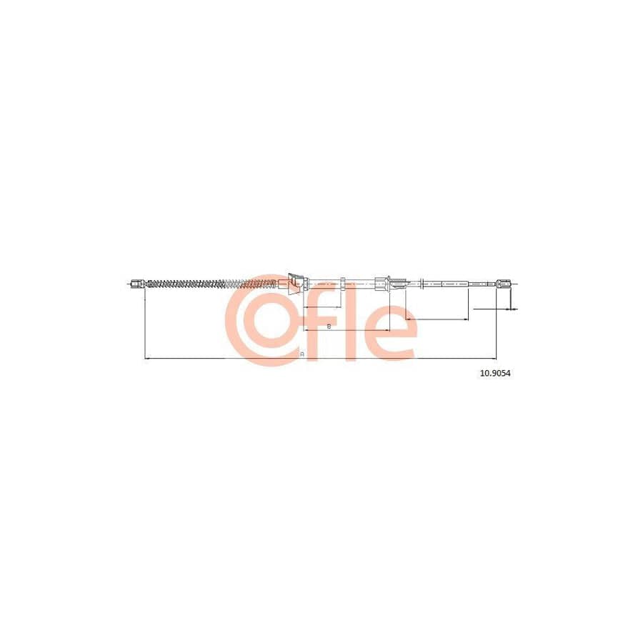 Cofle 10.9054 Hand Brake Cable for Skoda Octavia