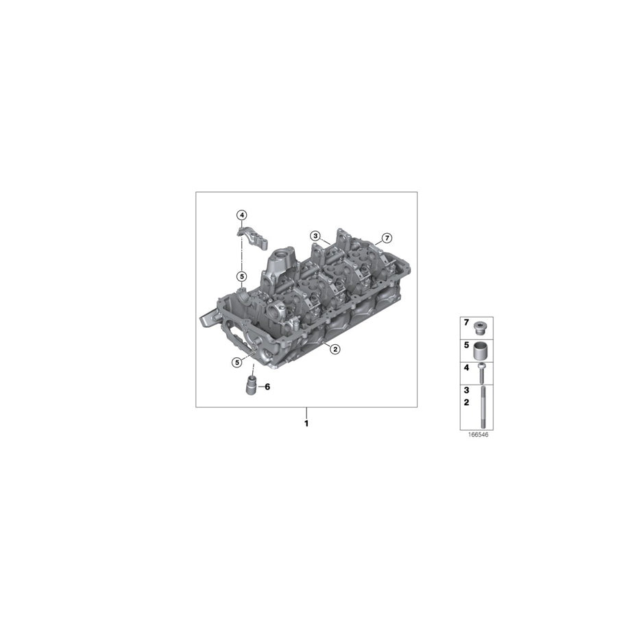 Genuine BMW 11127586179 E70 E71 Cylinder Head Zyl.5-8 (Inc. X5 M & X6 M) | ML Performance US Car Parts