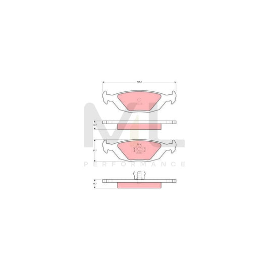 TRW Gdb392 Brake Pad Set Not Prepared For Wear Indicator | ML Performance Car Parts
