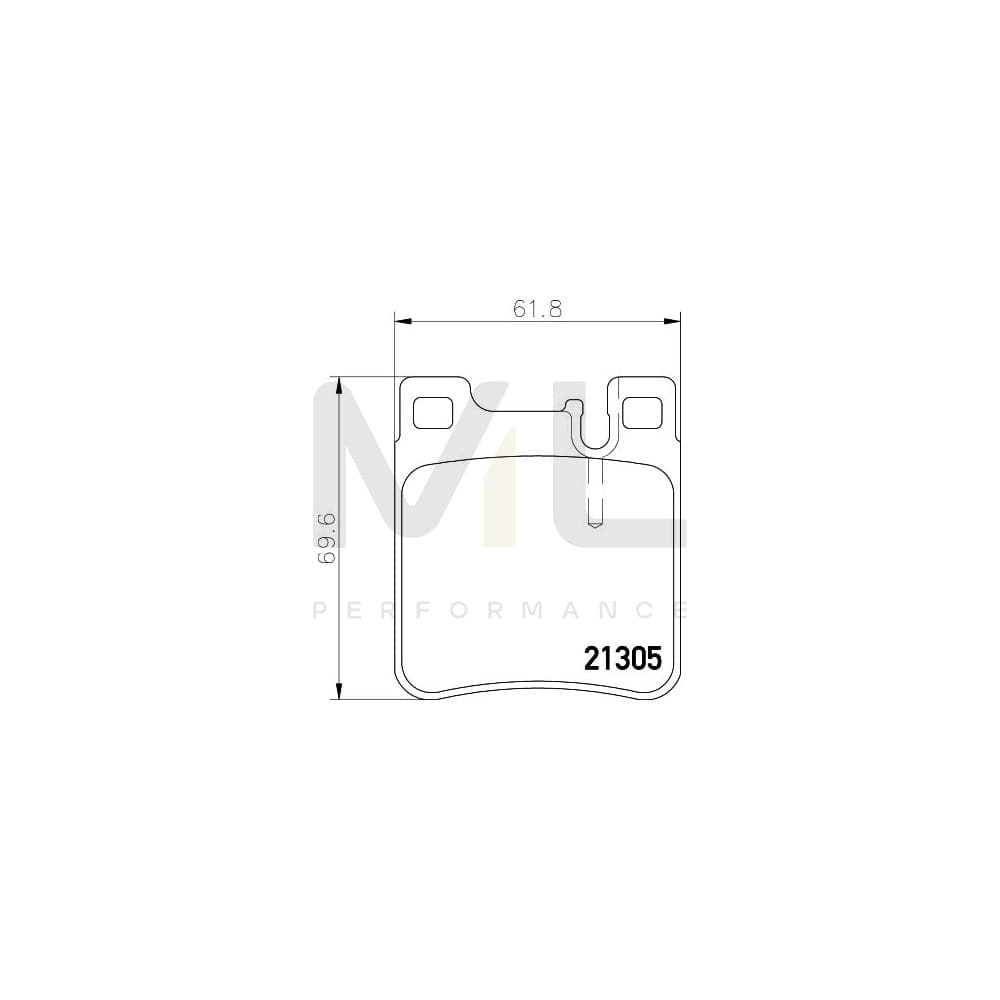 Hella 8DB 355 007-581 Brake Pad Set Prepared For Wear Indicator