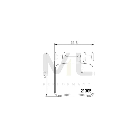 Hella 8DB 355 007-581 Brake Pad Set Prepared For Wear Indicator