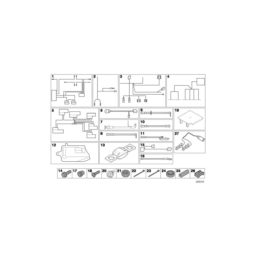 Genuine BMW 61128417501 Cable Harness EXTENSION SST (Inc. M235i Racing) | ML Performance US Car Parts