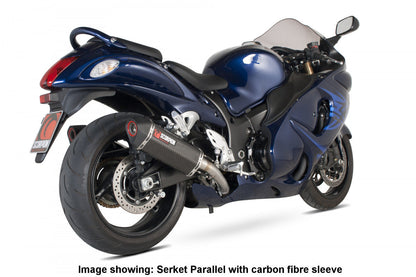 Scorpion RSI112SEO Suzuki GSX1300 R Hayabusa Serket Parallel Slip-On (Pair) - Brushed Stainless Steel Sleeve | ML Performance US US