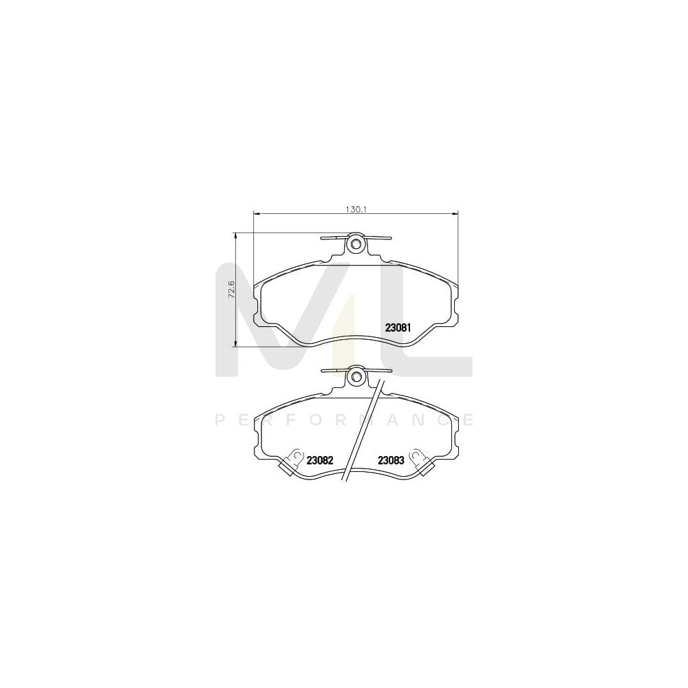 Hella 8DB 355 016-641 Brake Pad Set With Acoustic Wear Warning