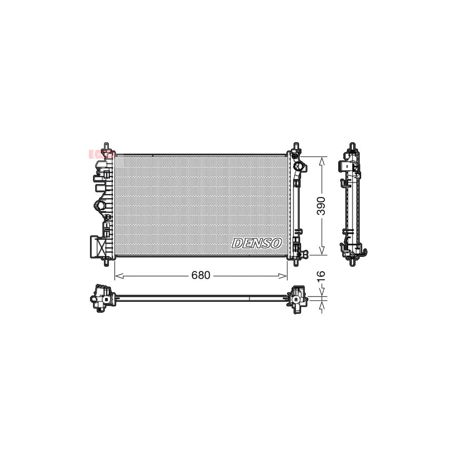DENSO DRM20111 Engine Radiator for Opel Insignia