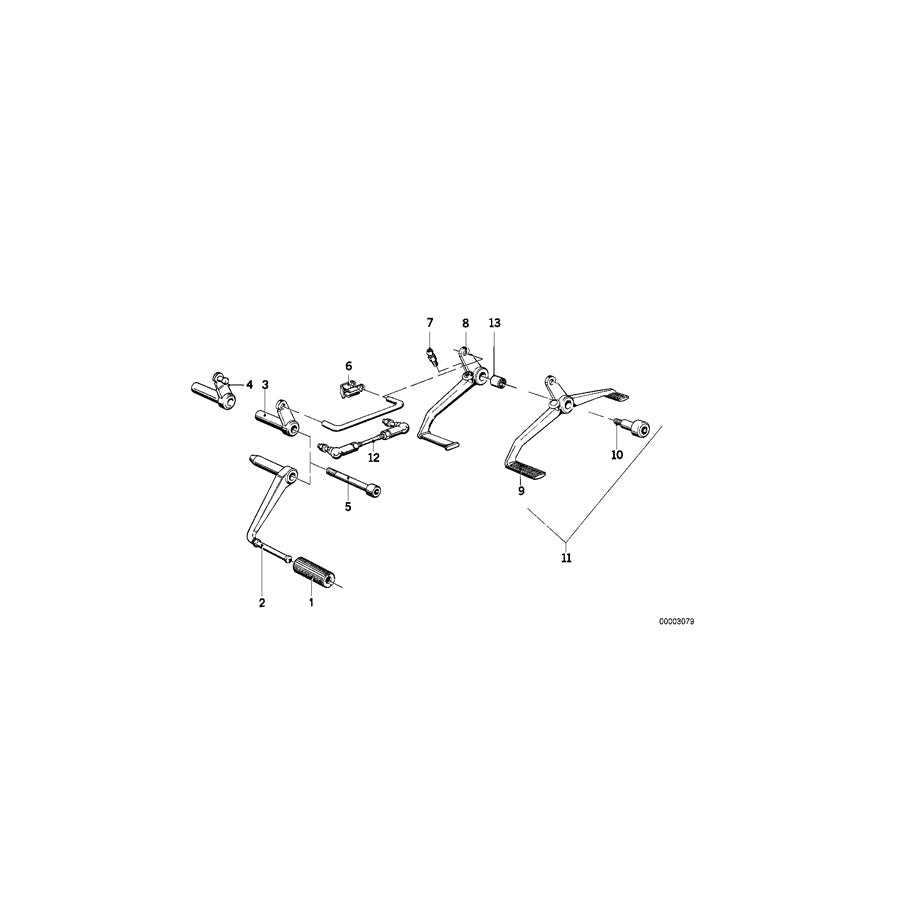 Genuine BMW 23411239023 60 69-76 Gear Change Lever (Inc. R75/6, R50/5 & R90/6) | ML Performance US Car Parts