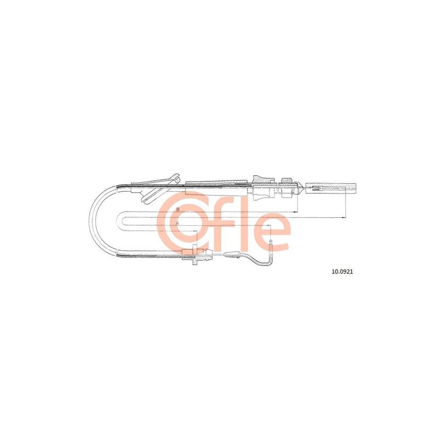 COFLE 10.0921 Throttle Cable for VW Golf II Hatchback (19E, 1G1)