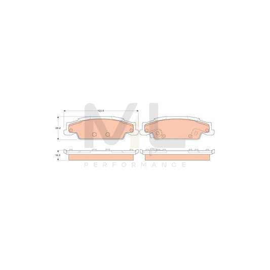 TRW Gdb4453 Brake Pad Set With Acoustic Wear Warning | ML Performance Car Parts