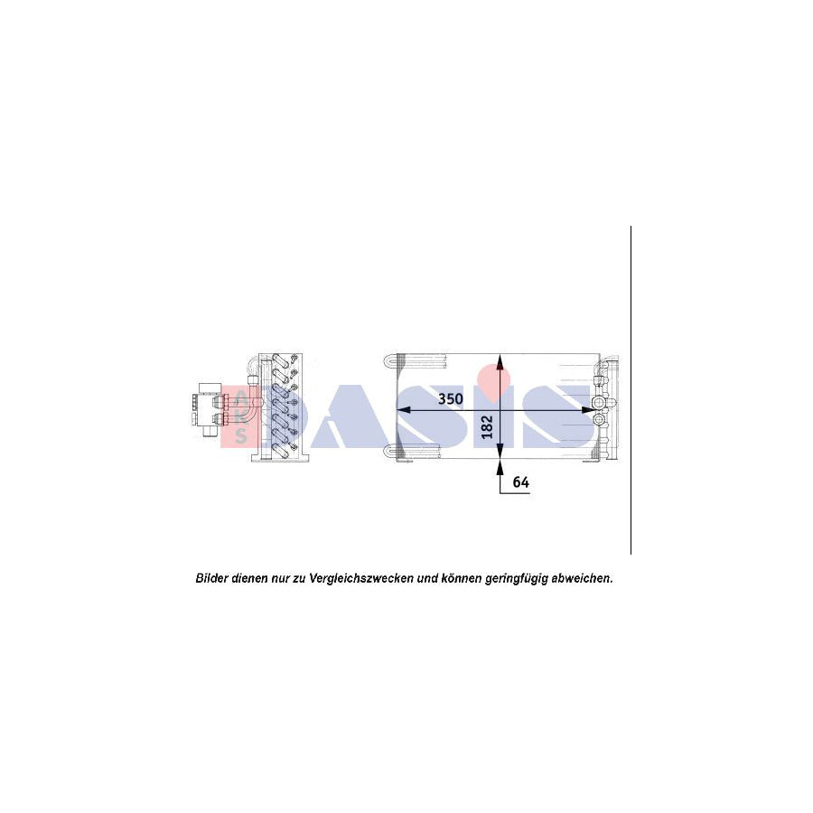 AKS Dasis 821080N Air Conditioning Evaporator