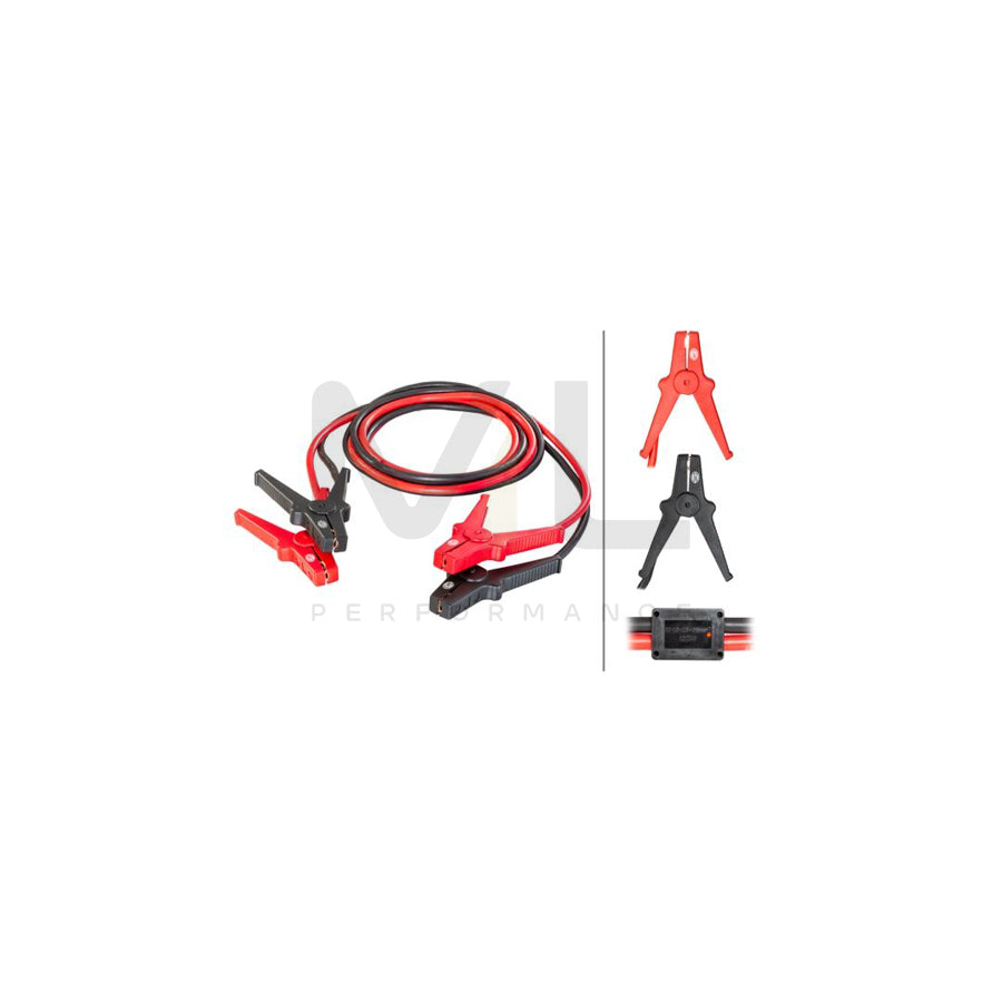 HELLA 8KS 236 689-001 Jump leads with overvoltage protection, 350A, Voltage: 12, 24V