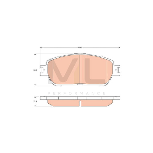 TRW Gdb3612 Brake Pad Set Not Prepared For Wear Indicator | ML Performance Car Parts