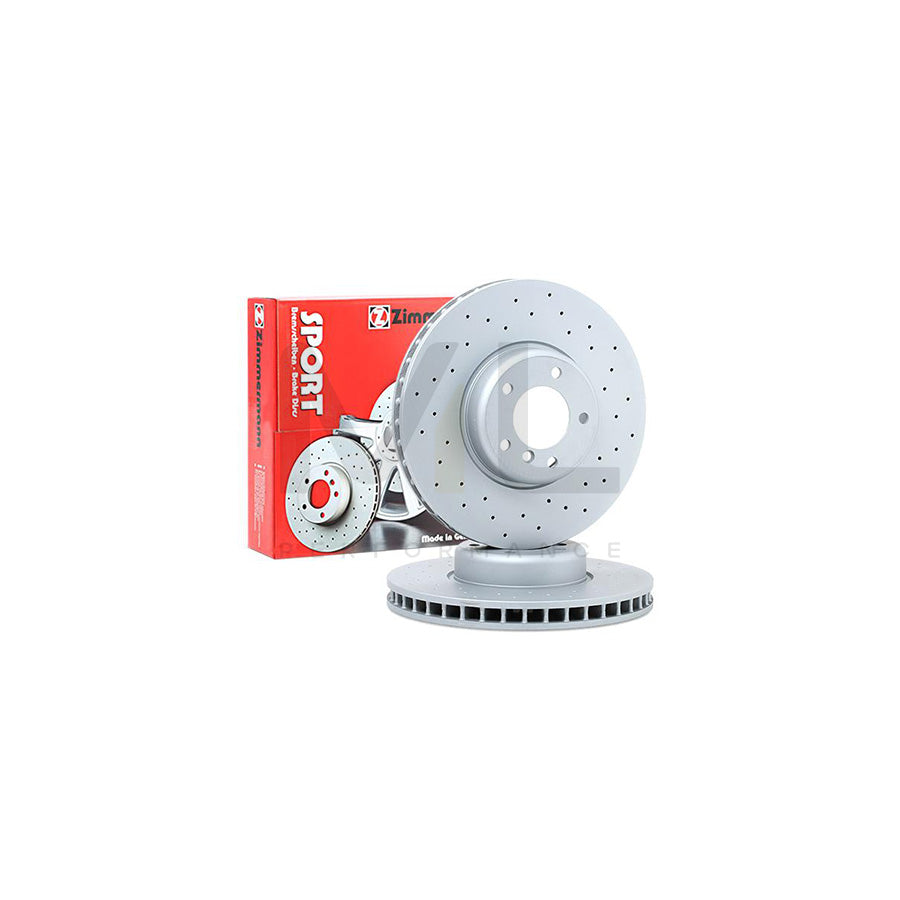 ZIMMERMANN SPORT COAT Z 150.3481.52 Brake Disc Internally Vented, Perforated, Coated, High-carbon  - 1 piece