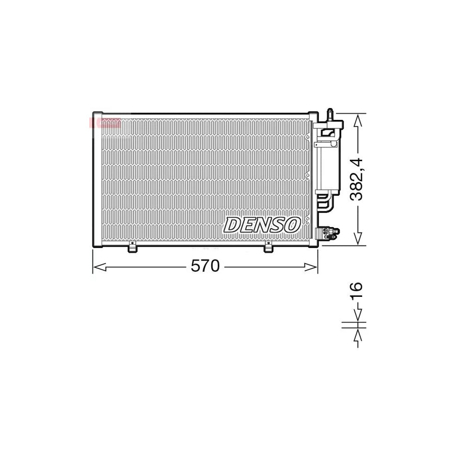 DENSO DCN10051 Air Conditioning Condenser for Ford Fiesta