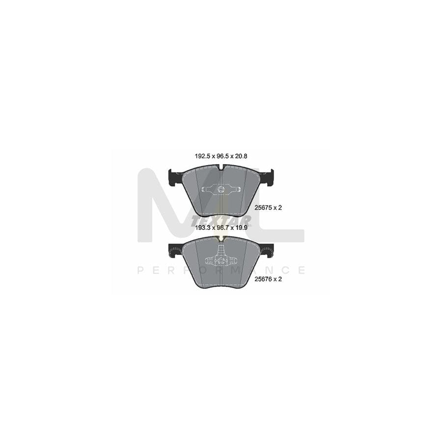 TEXTAR 2567501 Brake pad set for BMW 7 (F01, F02, F03, F04) prepared for wear indicator | ML Performance Car Parts