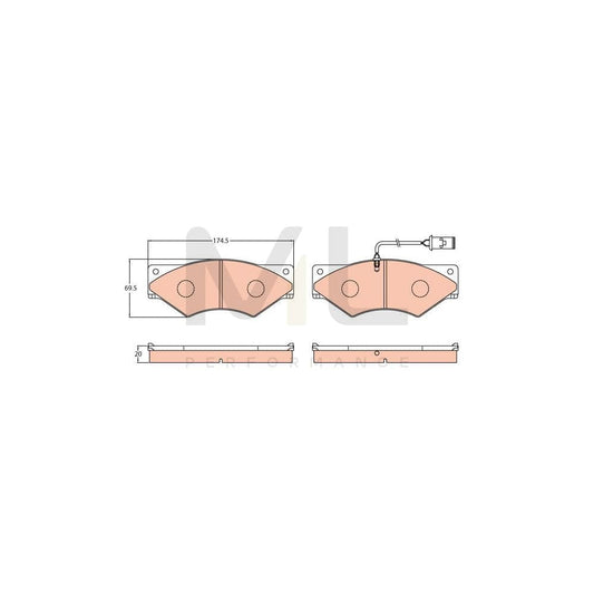 TRW Gdb5062 Brake Pad Set For Iveco Daily Incl. Wear Warning Contact | ML Performance Car Parts