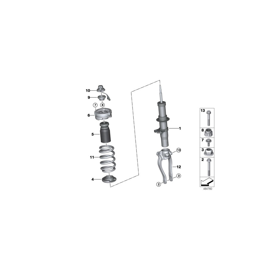Genuine BMW 31338074026 F90 Front Coil Spring (Inc. M5) | ML Performance US Car Parts