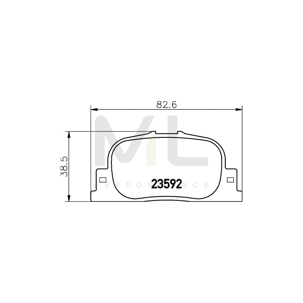 Hella 8DB 355 010-001 Brake Pad Set Not Prepared For Wear Indicator